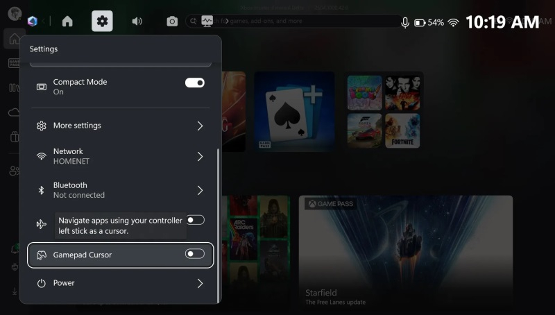 마이크로소프트는 윈도우용 휴대용 콘솔을 위한 가상 마우스인 게임패드 커서를 발표했습니다