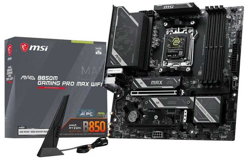 MSI는 새로운 오버클러킹 기능과 PCIe 5.0 x16 지원을 갖춘 예산형 메인보드 MAG B850M Gaming Pro Max WIFI를 발표했습니다