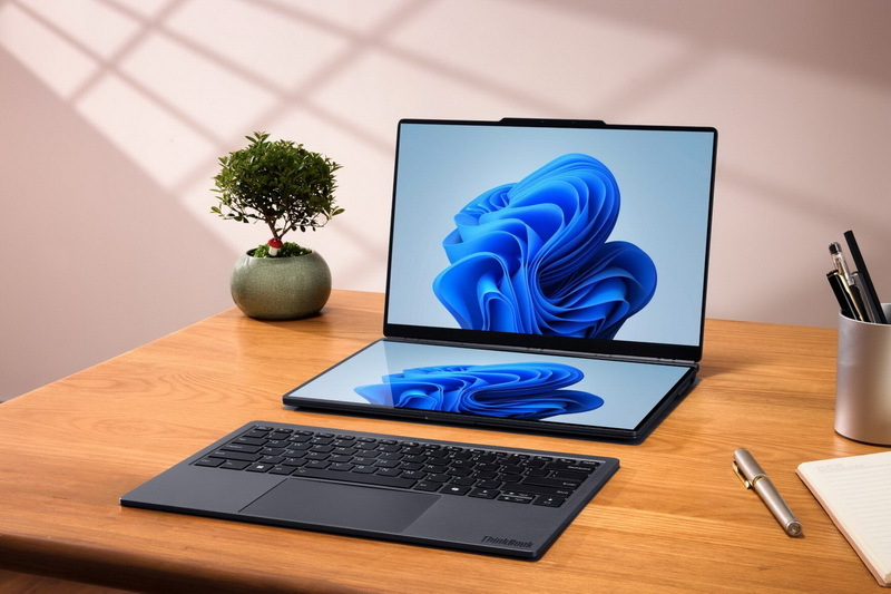 레노버는 두 개의 화면과 탈착식 키보드를 갖춘 새로운 모듈형 노트북 ThinkBook Modular AI PC를 발표했습니다
