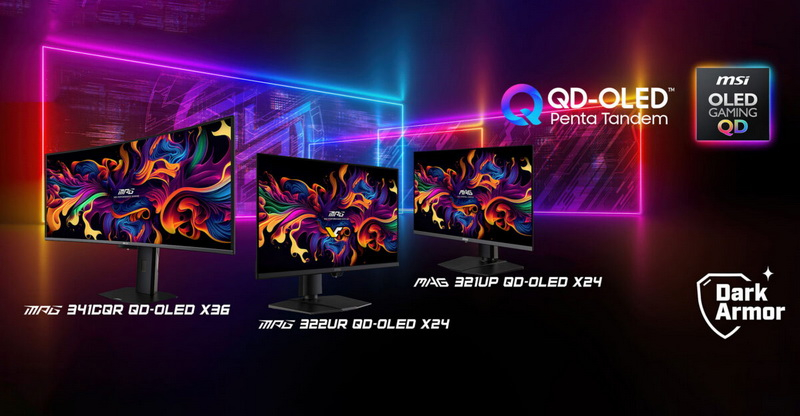 MSI는 게임용 모니터에 삼성 QD‑OLED 펜타 텐덤 패널을 도입합니다