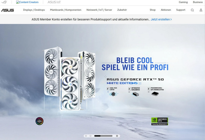 새로운 독일 포털 Asus가 다시 작동합니다: 드라이버 및 BIOS 다운로드가 복구되었지만 노트북과 데스크톱 컴퓨터에 대한 지원은 없습니다