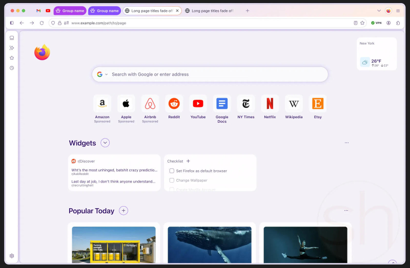 Mozilla는 코드명 Nova인 대규모 재설계 중인 Firefox를 개발하고 있습니다—이것이 미래 브라우저의 모습입니다