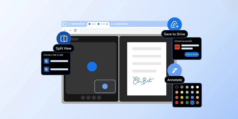 크롬이 이제 더 편리해졌습니다: 브라우저에 분할 화면과 PDF에 메모를 할 수 있는 기능이 추가되었습니다