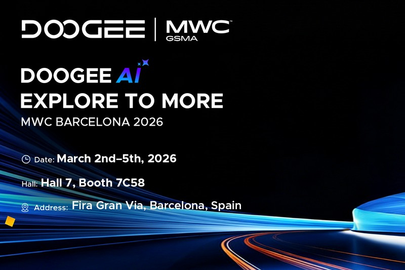 도기이(Doogee)는 MWC 2026에서 스마트 가젯, 보호형 스마트폰 및 Visible AI를 선보일 예정입니다