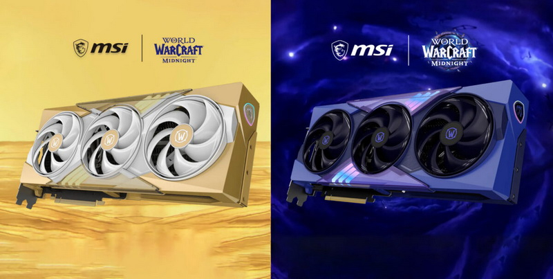 MSI는 World of Warcraft: Midnight에서 영감을 받은 Light Edition과 Void Edition 버전의 GeForce RTX 5070 카드를 출시했습니다
