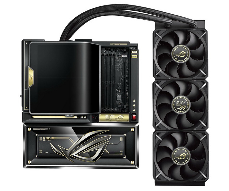 아수스는 프리미엄 메인보드 ROG Crosshair X870E Edition에 20인치 대형 OLED 화면과 360mm SJO를 통합했습니다