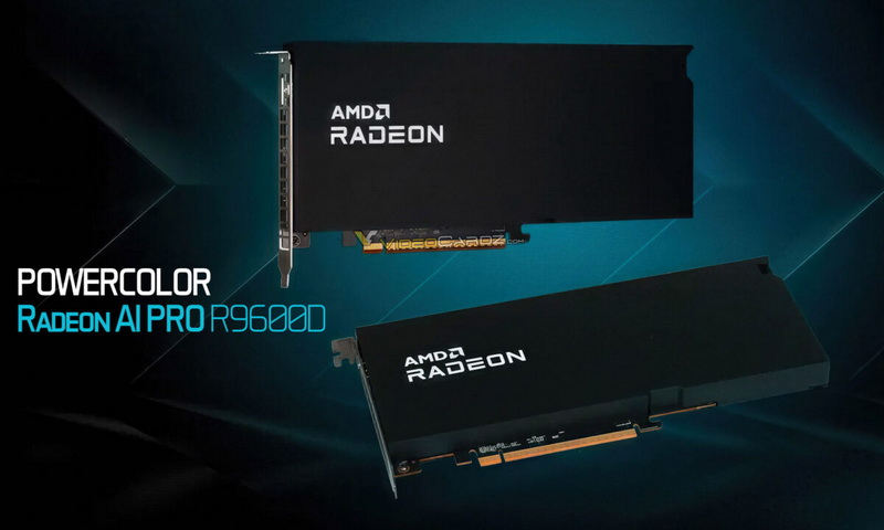 파워컬러는 12V‑2×6 전원 공급 장치를 갖춘 콤팩트한 전문용 그래픽 카드 Radeon AI PRO R9600D를 출시했습니다