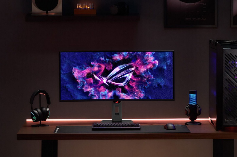 아수스는 새로운 휴대용 터치 모니터 ROG Strix XG129C(12.3")와 게임용 OLED 모니터 ROG Strix XG34WCDMS(34")를 발표했다