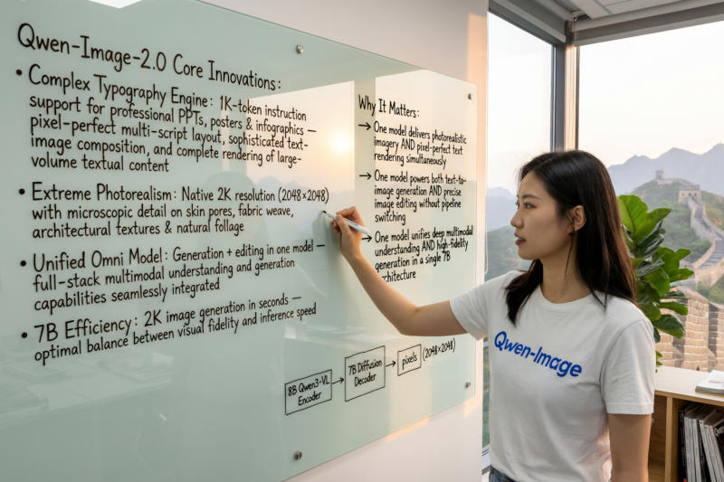 알리바바는 인공지능 기반의 강력한 이미지 생성기인 Qwen‑Image‑2.0을 사용해 Nano Banana라는 경쟁자를 발표했다