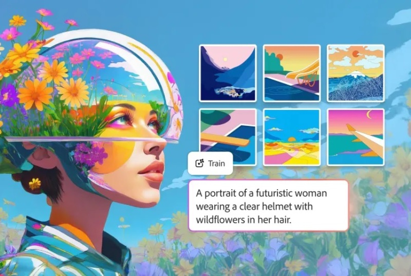 어도비 파이어플라이가 이제 자체 작품으로 이미지 생성 AI를 교육할 수 있게 되었습니다