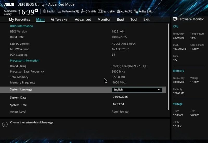 인텔 바틀렛 라이크 프로세서와 Z790 마더보드의 호환되지 않는 조합에서도 윈도우를 실행할 수 있게 해준 AI입니다