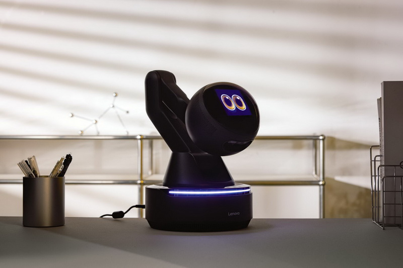 레노버는 "눈이 있는 구"를 선보였습니다—프로젝션 모듈과 인공지능을 내장한 AI 로봇 보조기 Workmate 프로토타입입니다